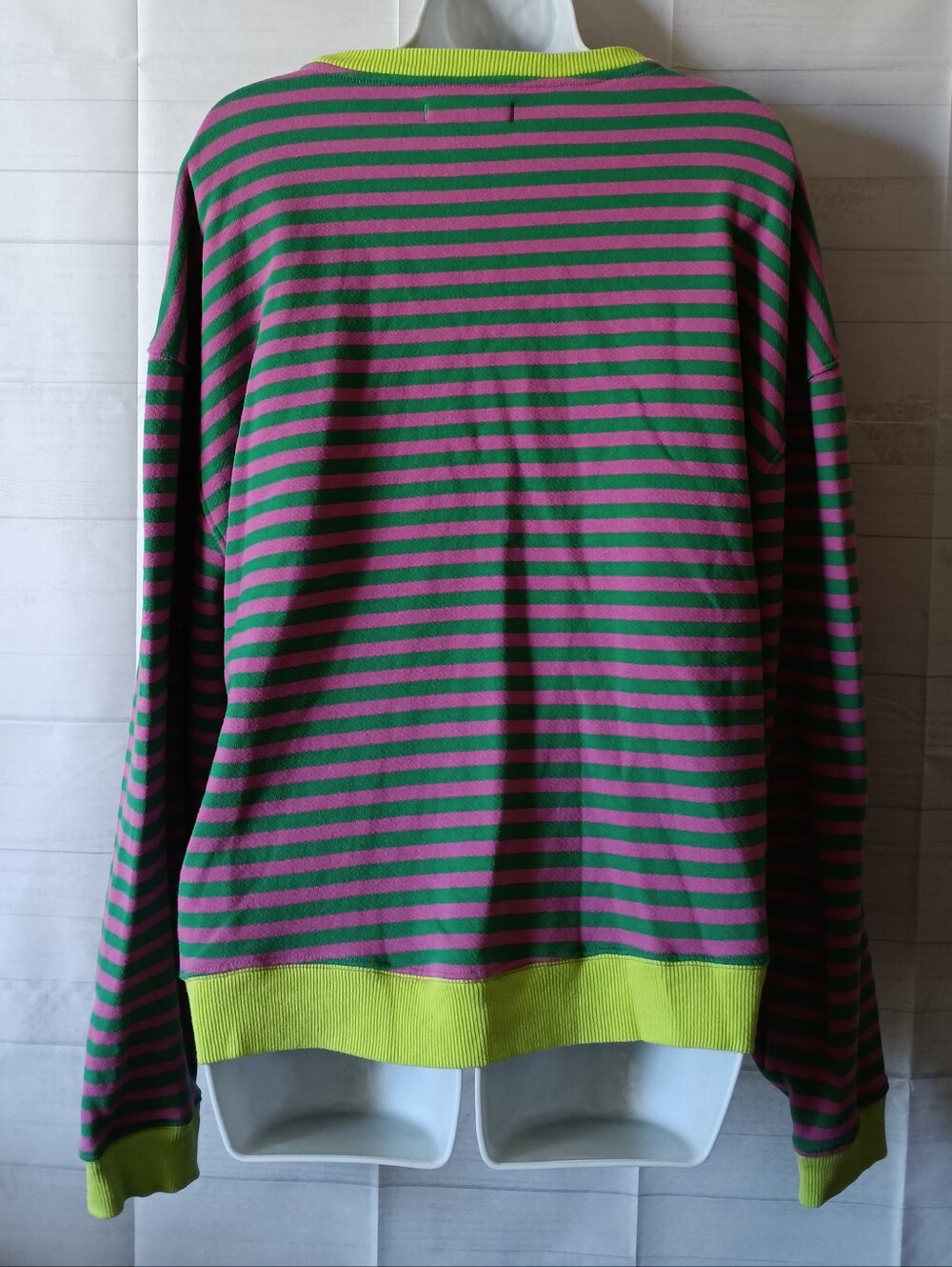 We The Free Pink Neon Stripe Oversized Classic Sweatshirt 98.00 - Picture 6 of 8